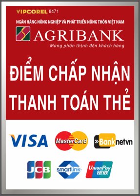 File tranh Biển QC điểm chấp nhận thanh toán thẻ visa (gốc) phong cách tối giản