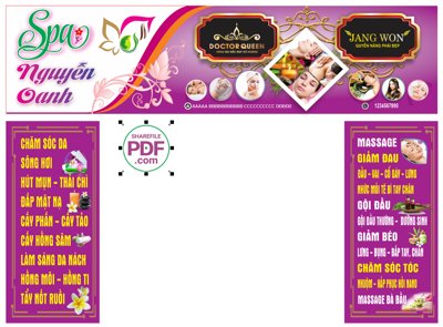 Tải file gốc Biển Spa Nguyễn Oanh - chăm sóc da file PDF & CDR (bản PSD) còn layer
