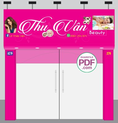 File gốc in ấn Biển Thu Vân Beauty - làm đẹp file PDF & CDR chuẩn màu CMYK