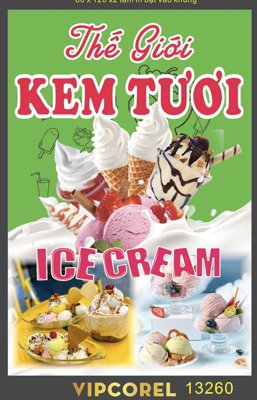 File gốc Biển bảng Thế giới kem tươi - ice cream vector (cho in 3D) độc đáo