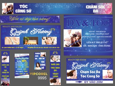 File tranh Biển beauty and salon Quỳnh Hương file corel x7 (ảnh gốc) sắc nét hoàn hảo