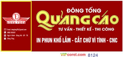 Tệp tin gốc Biển hiệu quảng cáo Đông Tống file corel (chất lượng cao) Biển hiệu quảng cáo Đông Tống file corel