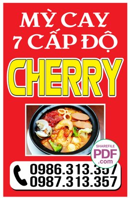 File gốc Biển mỳ cay 7 cấp độ cherry file PDF & CDR (in lụa) tranh mã đáo