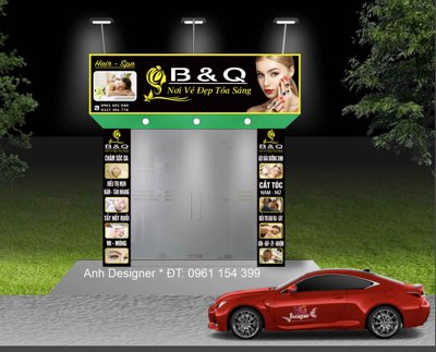 Download file Biển quảng cáo Hair Spa B&Q chuyên tóc và da (chuẩn in) Biển quảng cáo Hair Spa B&Q chuyên tóc và da