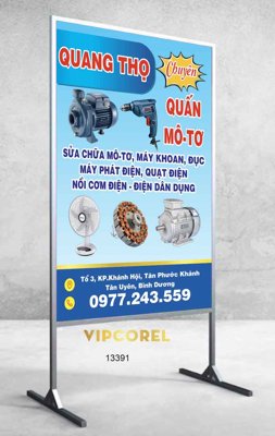 Tải file Biển sửa chữa điện tử Quang Thọ file corel (gốc) in nhanh