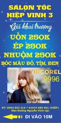 File ảnh Biển salon tóc Hiệp Vinh 3 file corel (gốc) in poster