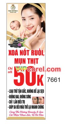 Download file tranh Biển spa xóa nốt ruồi mụn thịt file corel (file gốc PSD)
