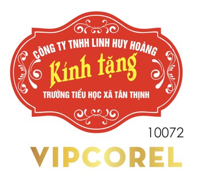 File gốc Biển tên Kính Tặng cắm lẵng hoa file corel (phong cách) cổ điển