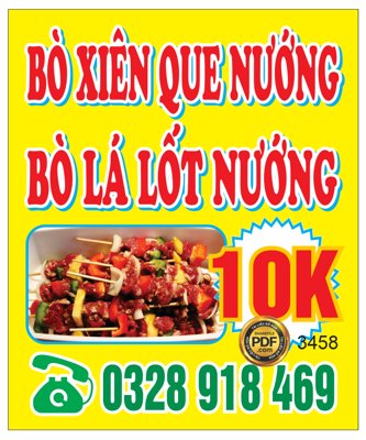 File ảnh Biển vẫy đồ nướng xiên que file corel (gốc) in standee