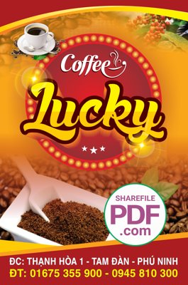 Tải file gốc Biển vẫy Coffee Lucky file PDF & CDR (in không vỡ ảnh)