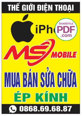 Tải file Biển vẫy mua bán sửa chữa điện thoại file PDF & CDR (gốc) in nhanh