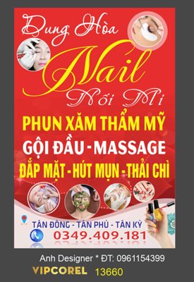 File gốc Biển vẫy quảng cáo Dung Hòa - Nail - nối mi file corel (trang trí) phòng ngủ