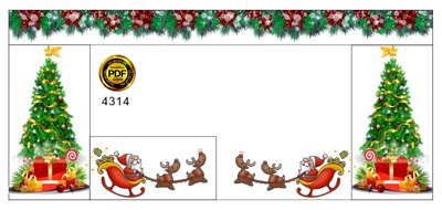 File ảnh Cây thông noel trang trí cửa siêu thị Corel (gốc) dùng in Pano