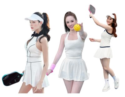 Chi tiết file tranh tráng gương Cô gái cầm vợt PickleBall đẹp trang trí file corel (ảnh gốc)