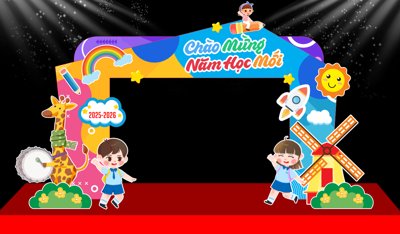 Tải file Cổng chào check in chào mừng năm học mới 2025 (ảnh gốc) file TIFF