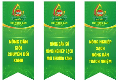 File in lụa Cờ đuôi nheo Đại hội Hội Nông Dân xã 2025 (hoa văn) Cờ đuôi nheo Đại hội Hội Nông Dân xã 2025
