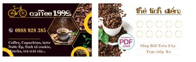 Mua file gốc Card visit Coffee 1992 - thẻ tích điểm file PDF & CDR (chất lượng) tại Filetranh.com