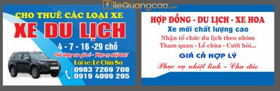 File in ấn Card visit cho thuê các loại xe du lịch file CDR (bản gốc) sắc nét