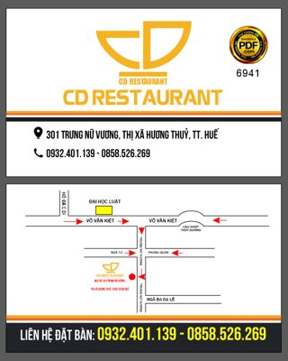 File gốc Card visit nhà hàng CD restaurant file corel (trang trí) phòng làm việc