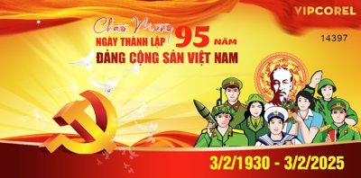 File gốc Chào mừng 95 năm ngày thành lập đảng cộng sản VN cho in ấn và thiết kế