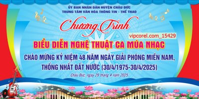 Tải file gốc Chương trình nghệ thuật chào mừng 30/4 và 01/5 (bản PSD) đầy đủ layer