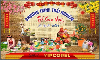 File tranh gốc Chương trình trải nghiệm Tết Sum Vầy 2024 vector (bản quyền) Filetranh.com