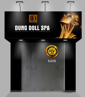 Download file gốc Download Thiết kế biển Dung Doll Spa file corel x7 (in mica) 3D