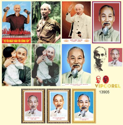Download file File corel Bác Hồ chân dung chủ tịch Hồ Chí Minh #2 (gốc) in mica cao cấp