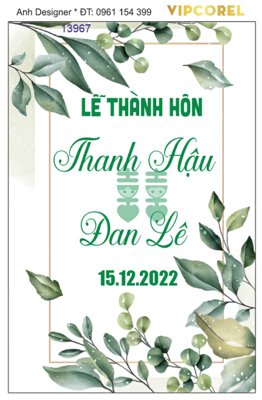 File gốc File corel bảng tên đám cưới #3 vector (phong cách) châu Âu