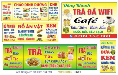 File tranh PSD File corel trà đá - đồ ăn vặt - giải khát chất lượng cao