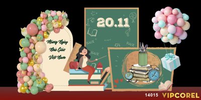 File ảnh File corel trang trí mừng ngày nhà giáo Việt Nam (gốc) cho trang trí nội thất