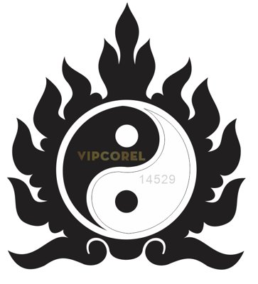 Tải file File corel vòng tròn âm dương vector (gốc) làm file tranh quảng cáo