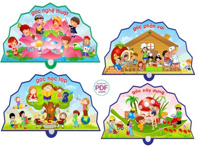 File gốc Góc nghệ thuật - phân vai - học tập - xây dựng file PDF & CDR (ảnh chi tiết) để in lụa