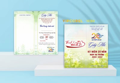 File PSD Giấy mời kỷ niệm 20 năm ra trường THPT Lê Lợi (bản gốc) chất lượng nhất