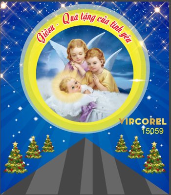 Tải file gốc Hình ảnh Chúa Hài Đồng giáng sinh file corel (in khổ lớn) quảng cáo