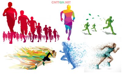 File gốc Hình ảnh người chạy và khung cửa làm market cho in ấn và thiết kế