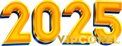 File tranh Hình ảnh tách nền PNG số năm 2025 (file gốc) chuẩn màu in