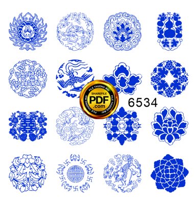 Download file tranh Họa tiết gốm sứ - đường nét cổ điển nghệ thuật #1 (file gốc PSD)