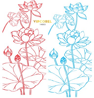 File tranh Họa tiết hoa sen trang trí mừng đại lễ phật đản (bản gốc) in lụa 3D