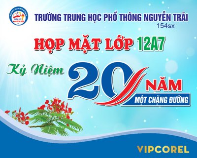 File tranh Họp lớp kỷ niệm 20 năm một chặng đường (bản gốc) in lụa dán tường
