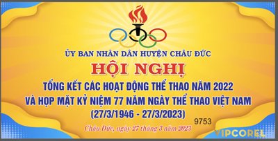 File gốc in ấn Hội nghị tổng kết các hoạt động thể thao vector độ phân giải cao