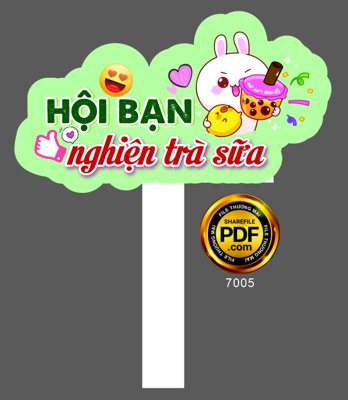 File tranh Hastag hội bạn nghiện trà sữa file corel (bản gốc) treo tường