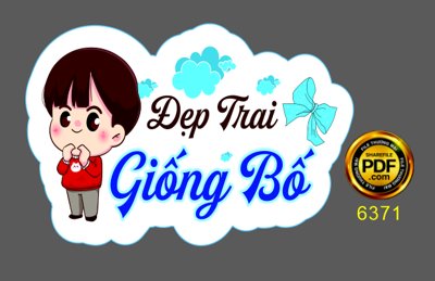 File tranh Hastag sinh nhật "Đẹp trai giống bố" file cdr x7 (gốc) in vải canvas