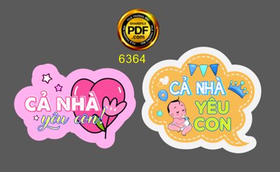 File ảnh Hastag sinh nhật "cả nhà yêu con" file cdr x7 (gốc) in standee
