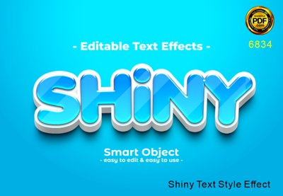 File tranh Hiệu ứng chữ PSD - Shiny Text Style Effect file PSD (gốc) chủ đề thiên nhiên