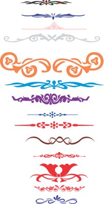 File gốc Hoa văn gạch chân và đầu dòng CorelDRAW (in ấn) không giới hạn