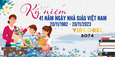 File gốc Kỷ niệm 41 năm ngày nhà giáo Việt Nam 20-11 2023 #9 (in lụa) tranh mã đáo