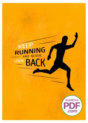 Tải file Keep running and never look back file vector PDF (gốc) làm tranh trang trí