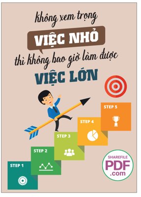 File gốc Không xem trọng việc nhỏ thì không bao giờ làm được việc lớn (in lụa) cao cấp
