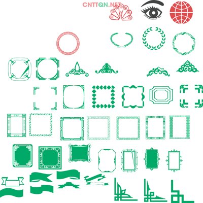 Tải file gốc Khung góc tổng hợp đẹp Phần 3 Corel (in khổ lớn) không mờ